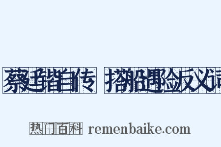 蔡廷锴自传·搭船遇险反义词是什么意思的图片